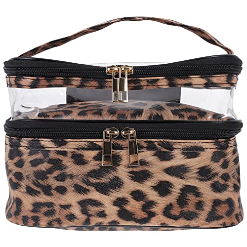 TOVINANNA 1 Stück Transparente Kosmetiktasche für Damen Großer Wasserdichter Organizer mit Handgriff für Reisen und Camping Multifunktional für Kosmetik und Persönliche Gegenstände von TOVINANNA