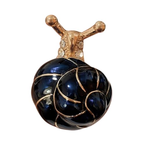 TOVINANNA Vintage Schneckendesign Brosche Mit Strasssteinen Damen Schmuck Clip Anstecknadel Für Brustnadel Corsage Schmuckzubehör Für Frauen Partygeschenk Dunkelblau von TOVINANNA