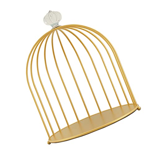 TOVINANNA 1stück Vogelkäfig Design Desktop Kosmetik Organizer Kreativer Make-up Aufbewahrungsrack Für Parfüm Und Hautpflegeprodukte Aus Hochwertigem Goldfarben Langlebig Und Rostfrei von TOVINANNA