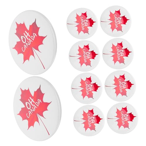TOVINANNA 10 Stück Ahornblatt Anstecknadel Kanadische Flagge Brosche für Nationalfeiertag Herbstfeste Themenpartys Modisches Accessoire für Damen Herren von TOVINANNA