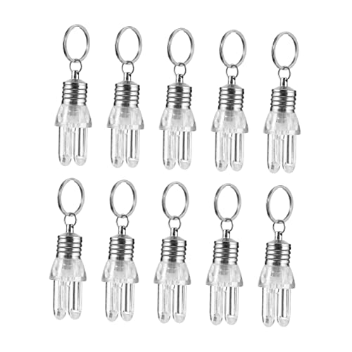 TOVINANNA 10stücke Mini Schlüsselanhänger Mit Dekorativem Glühbirnen-Design Bunte Transparente Schlüssellichter Für Taschen Rucksäcke Und Handys Für Frauen Und Mädchen von TOVINANNA