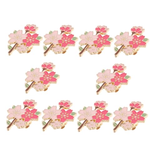TOVINANNA 10stücke Kirschblüten-anstecknadeln Mit Blumenschmuck Zarte Emaille-broschen Für Frauen Und Mädchen Zum Befestigen An Kleidung Taschen Accessoires Für Bastelprojekte von TOVINANNA