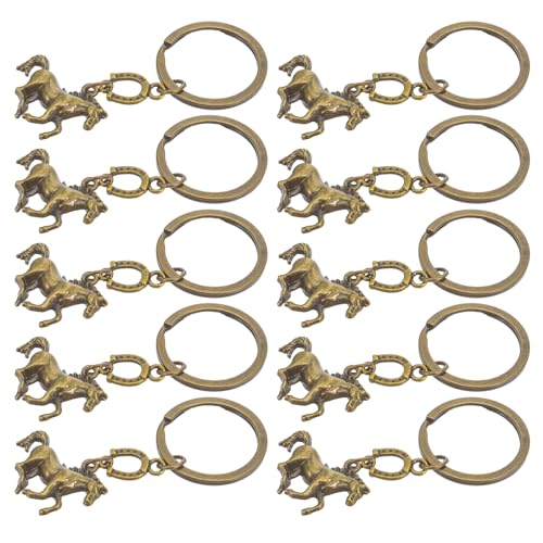 TOVINANNA 10 Stück Metall Pferdeanhänger für Handtaschen Rucksäcke und Autodeko für Frühlingsfest Partygeschenk von TOVINANNA