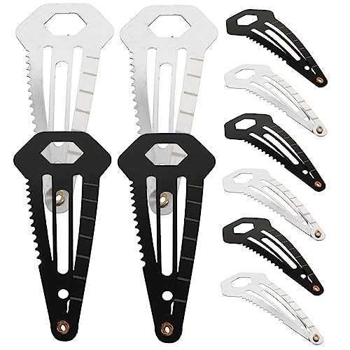 TOVINANNA 10stücke Haarnadeln Multifunktionale Haarspangen Für Damen Silber Schwarz Für Hairstyling Camping Und Notfälle Langlebig Und Tragbar von TOVINANNA