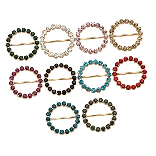 TOVINANNA 10 Stück Multifunktionale Schalringe Shirt Clips für T Shirts und Schals Mischfarben für Täglichen Gebrauch und Stilvolle Outfits von TOVINANNA