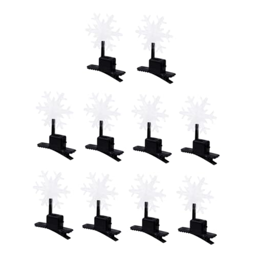 TOVINANNA 10 Stück Teiliges Schneeflocken Haarspangen Weihnachts Haarschmuck mit Leuchtender LED Leichtes Material Blinkende Party Haarspangen für Frauen Mädchen und Festliche Weihnachts von TOVINANNA