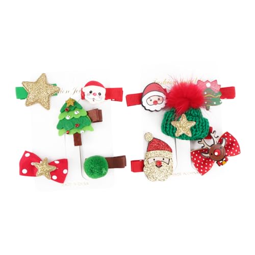 TOVINANNA 10 Stück Teiliges Weihnachts Haarspangen Set mit Niedlichen Glöckchen Festliches Haarschmuck für Mädchen Schüler für Weihnachtsfeier Bühnenauftritt Stylische Haarklammern von TOVINANNA