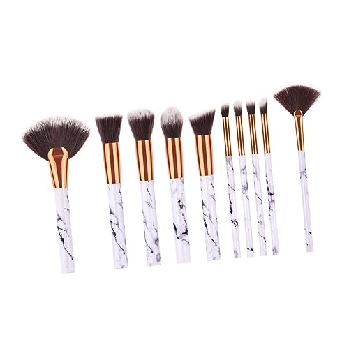 TOVINANNA 10stücke Teiliges Make-up Pinselset Mit Marmoriertem Griff Kosmetikpinsel Für Puder Und Lidschatten Für Frauen Und Mädchen Professionelles Make-up-tool Für Jeden Tag von TOVINANNA