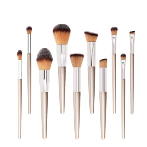 TOVINANNA 10stücke Kosmetikpinsel-set Mit Teilen Für Make-up-tool Hochwertige Borsten Für Natürlichen Look Geeignet Für Frauen Und Mädchen Im Täglichen Gebrauch von TOVINANNA