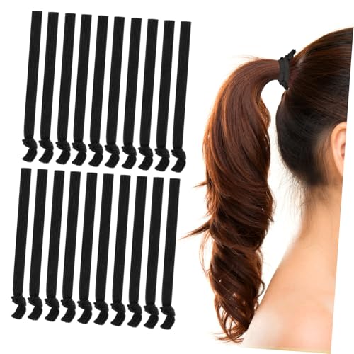 TOVINANNA 100stücke Elastische Haargummis Stoffhaargummis Haarbänder Schaden Haarschäden Rutschfestes Design Sanftes Nylonmaterial Für Damen Und Herren von TOVINANNA