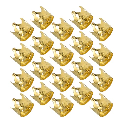 TOVINANNA 100stücke Dreadlock Haarperlen Goldene Haar Schmuck Clips Für Zöpfe Metall Haarschmuck Ringe Mit Krone Design Für Dreadlock Dekoration Und Besondere Anlässe von TOVINANNA
