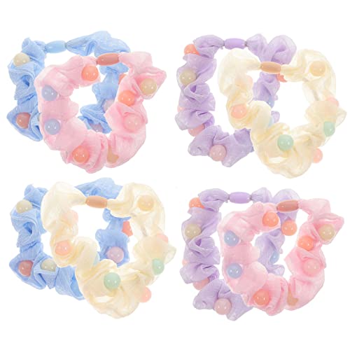 TOVINANNA 10stücke Elastische Haargummis Mesh Für Mädchen Bunte Ponytail Fixieren Von Frisuren Beim Sport Make-up Oder Alltag von TOVINANNA