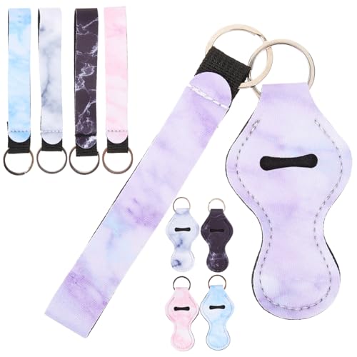 TOVINANNA 10stücke Schlüsselanhänger Mit Lippenbalsamhalter Schlüsselanhängerhalter Für Lippenstift Reiseflaschen Halter Praktisch Und Leicht Tragbar von TOVINANNA
