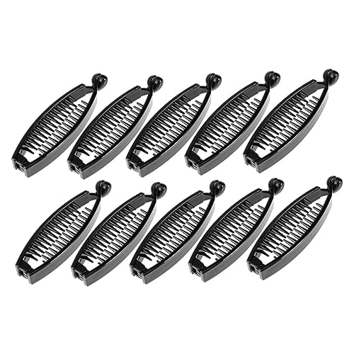 TOVINANNA 10stücke Damen Haarspange Bananenform Glänzender Lack Pferdeschwanzhalter Haarklammer Fixierung Für Lange Haare von TOVINANNA