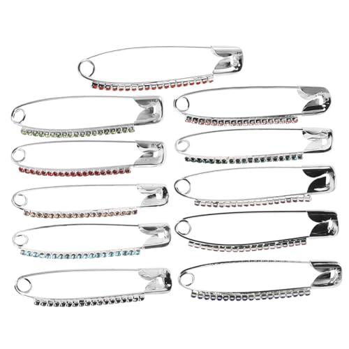 TOVINANNA 11 Stück Taillenbetonende Ziernadeln gürtel multifunktionale brosche Pullover -Clip Hosenbrosche Kleiderspanner Clip Pearl Brosche Pin Taillenstraffer-Clip Kleiderclip Legierung von TOVINANNA