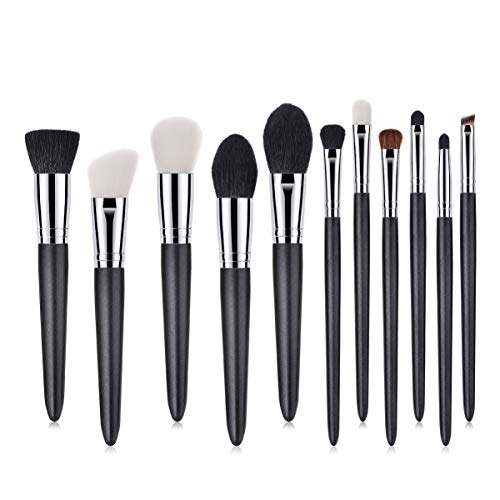 TOVINANNA 11stücke Teiliges Make-up-pinsel-set Aus Ziegenhaar Mischpinsel Mit Holzgriff Gesichtspuder Lidschatten Concealer Für Damenkosmetik Und Reisen von TOVINANNA