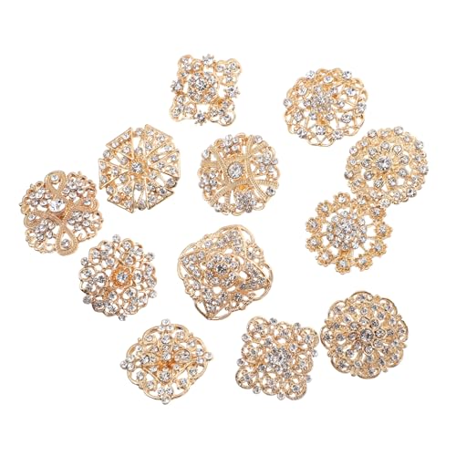 TOVINANNA 12 Stück Klare Brosche Anstecknadeln Hochzeitsdekoration Alloy Schmuck für Blumensträuße Kreative und Ansprechende Designs für und Diy Projekte von TOVINANNA