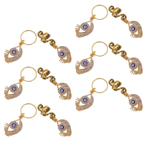 TOVINANNA 12 Stück Schlangenförmige Haare Flechting Ring flechten haar anhänger Zubehör zum Flechten von Dreadlocks Damen Metall Spiral Hair Clips Haargeflecht Manschetten Legierung Golden von TOVINANNA