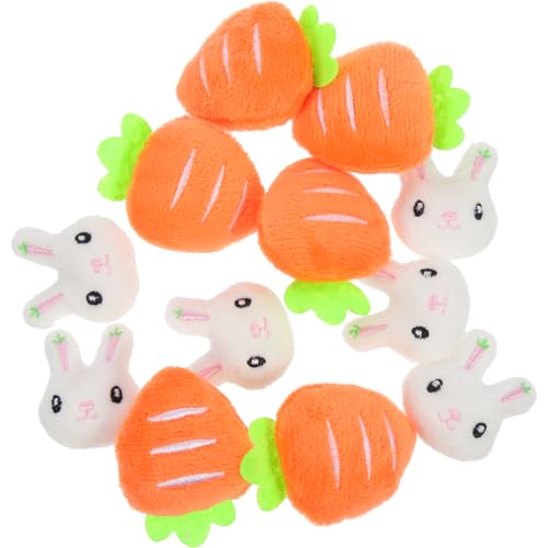 TOVINANNA 12stücke Mini Kaninchen Karotte Form Broschen Plüsch Brosche Für Frauen Kleidung Taschen Rucksäcke Dekorative Zubehör Brosche von TOVINANNA