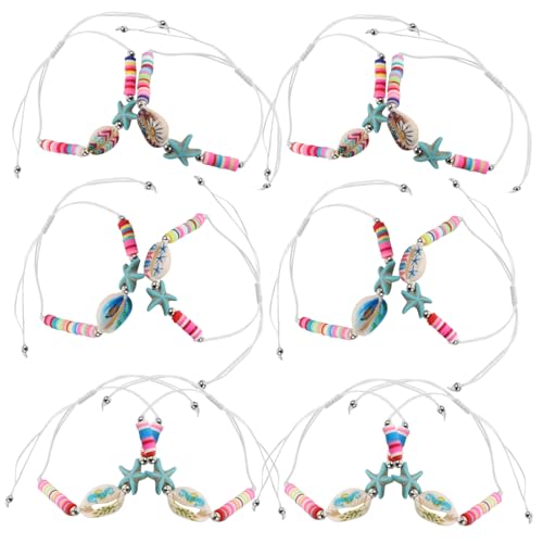 TOVINANNA 12 Stück Teiliges Set Frauen Armbänder Bunten Perlen Einstellbare Sommer Strand Schmuckstücke für Beach Party und Besondere Anlässe von TOVINANNA
