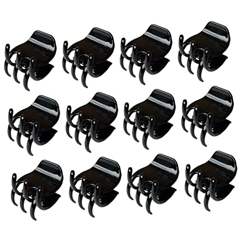 TOVINANNA 12stücke Einfacher Haarklammern Aus Kunststoff Minimalistischer Kopfschmuck Für Damen Und Mädchen Kleine Haarspangen Schwarz Für Badezimmer von TOVINANNA