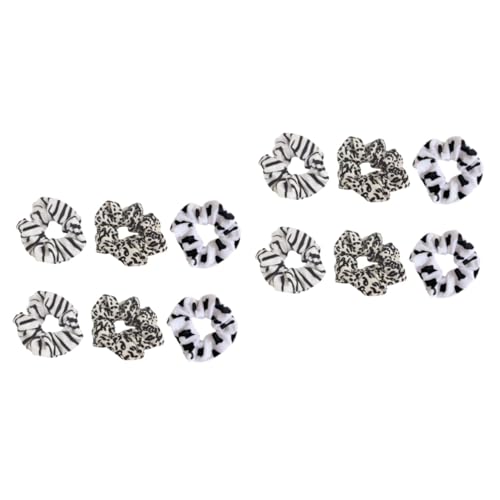 TOVINANNA 12stücke Süße Tiermuster Haargummis Fluffige Haarreifen Für Mädchen Mit Leoparden Und Zebramuster Elastisch Und Für von TOVINANNA