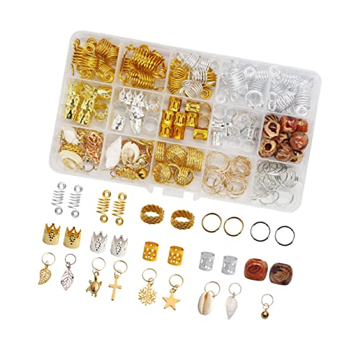 TOVINANNA 158stücke Teiliges Dreadlocks Ringe Zubehör Für Haarflechten Haarschmuck Für Zöpfe Langlebige Und Wiederverwendbare Perlen Für Verschiedene Frisuren von TOVINANNA