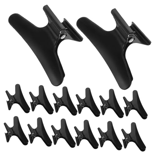 TOVINANNA 15stücke Kunststoff-haarklammern Schwarz Haarschneideklammern Für Friseursalons Haarfärbeklammern Damen-haarklammern Zum Selberschneiden von TOVINANNA