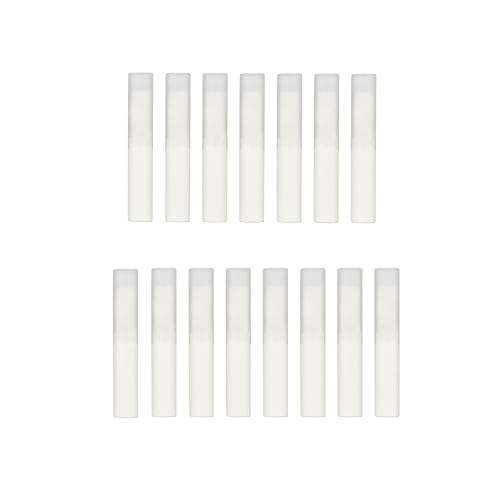 TOVINANNA 15stücke Leere Lippenbalsam-röhrchen Aus Plastik Lip Gloss Behälter Wiederverwendbare Lippenpflege Tuben Weiß Für Selbstgemachte Lippenpflegeprodukte von TOVINANNA