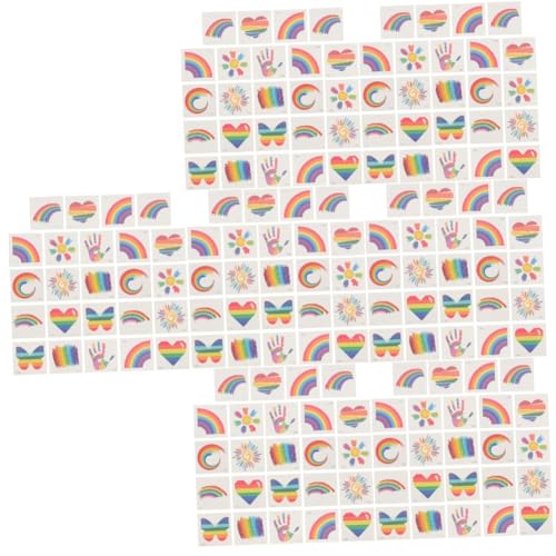 TOVINANNA 168 Stk Gesichtsaufkleber wasserfeste Aufkleber temporary tattoos Gay-Pride-Tattoos dauerhafte gefälschte Tätowierungen Nagelaufkleber Aufkleber für temporäre Tätowierungen Wagen von TOVINANNA