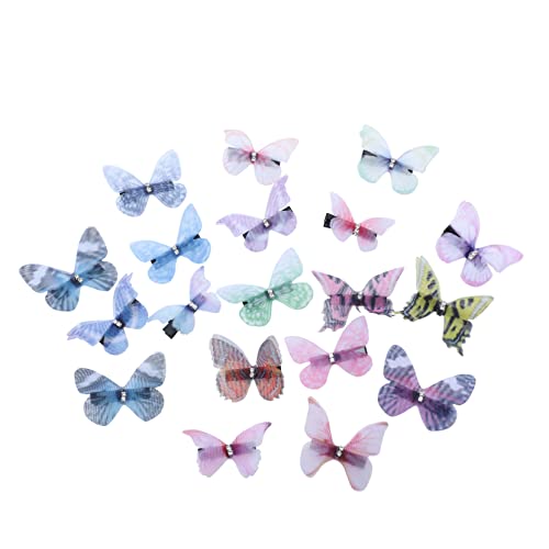 TOVINANNA 18stücke Schmetterling Haarclips Für Mädchen Chiffon Haarspangen Mode Haarschmuck Für Alltag Und Party Haarnadeln Zubehör Für Junge Mädchen Frisuren von TOVINANNA