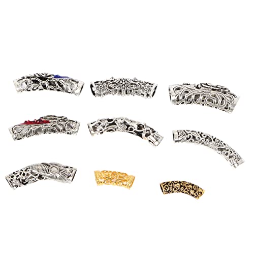 TOVINANNA 18stücke Legierungs-haar-flecht-perlen Für Dreadlocks Und Haarverlängerungen Verstellbare Haarschlauch-dekoration Diy-schmuckanhänger von TOVINANNA