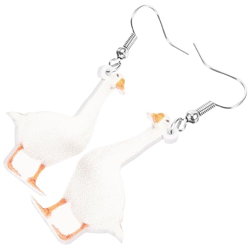 TOVINANNA Gänse Ohrringe für Damen Zierliche Cartoon Tropfenohrringe Robustes Material Lustige Tierohrringe für Mädchen Modischer Ohrschmuck von TOVINANNA