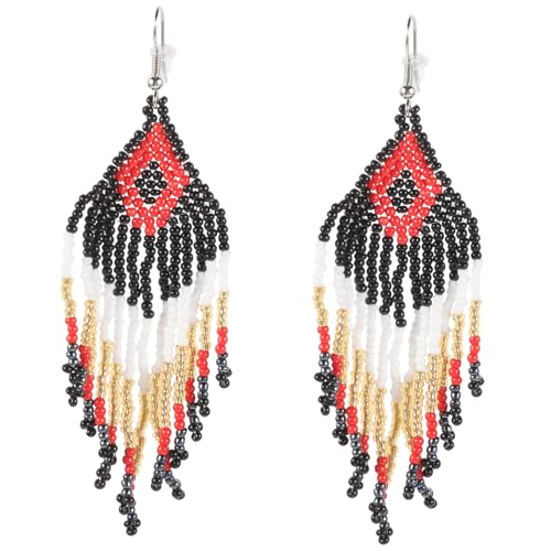 TOVINANNA Perlen-fransen-tropfenohrringe Für Damen Boho Style Perlenquastenohrringe Perlenfransenohrringe Als Statement-ohrhänger Für Frauen TOVINANNA Perlen-fransen-tropfenohrringe Für Damen Boho Style Perlenquastenohrringe Perlenfransenohrringe Als Statement-ohrhänger Für Frauen von TOVINANNA