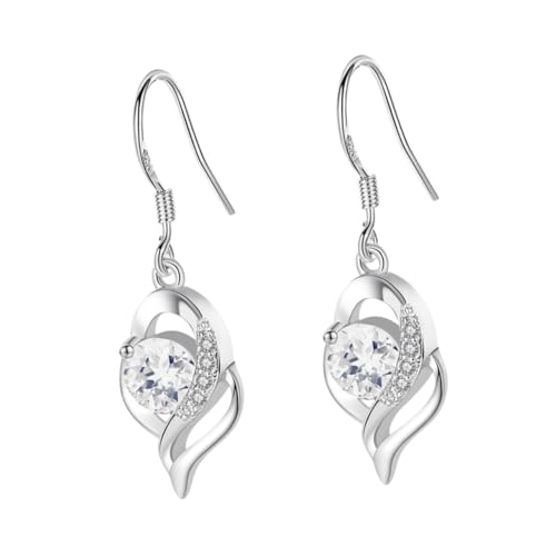 TOVINANNA Lange Silber Ohrringe für Damen Ohrhänger 925 Sterling Silber Tropfenohrringe für Alltag und Besondere Anlässe von TOVINANNA