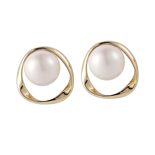 TOVINANNA Ohrstecker Damen Perlen Ohrschmuck Metallohrringe für Partys und Alltag Kreative Dangler Ohrhänger Schicke Ohrdekorationen für Frauen von TOVINANNA