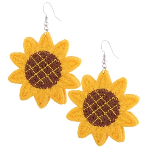 TOVINANNA 1Paar Sonnenblumen Ohrringe für Frauen Baumelnde Blumenohrringe Kreative Schmuckstücke für Verschiedene Anlässe für Sommer Partys von TOVINANNA