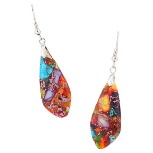 TOVINANNA 1Paar Steinohrringe für Damen Bohemian Teardrop Dangle Ohrringe Einzigartige Geometrische Schmuckstücke Festlichkeiten von TOVINANNA