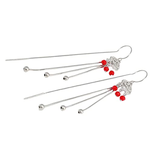 TOVINANNA 1Paar Sterling Silber Vintage Safe Lock Ohrhänger mit Quasten Elegantes Ohrzubehör für Damen für Partys Abschlussball und Besondere Anlässe von TOVINANNA