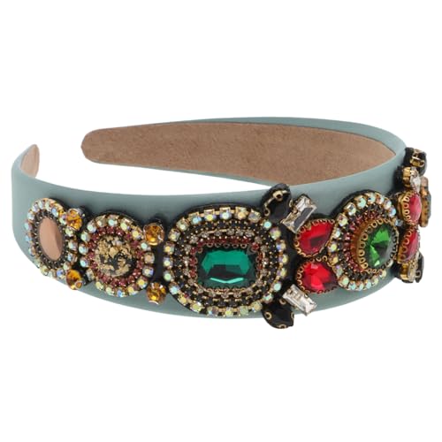 TOVINANNA Stirnband Court Style Strass Haarschmuck Mädchen Breiter Reifen Für Den Alltag Und Partys von TOVINANNA