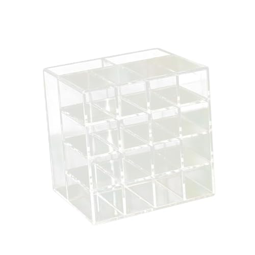 TOVINANNA Lippenstift Aufbewahrungsbox Transparent Acryl Kosmetik Organizer mit Trennfächern für Make Up Pinsel und Kosmetik Leicht und Langlebig für Schminktisch und Badezimmer von TOVINANNA