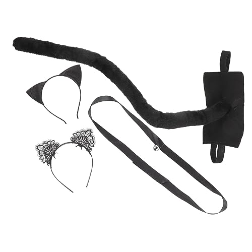 TOVINANNA Katzenohren Und Schwanzset Mit Dekorativem Kragen Und Stirnband Für Cosplay Halloween Und Kostümpartys Geeignet Für Erwachsene von TOVINANNA