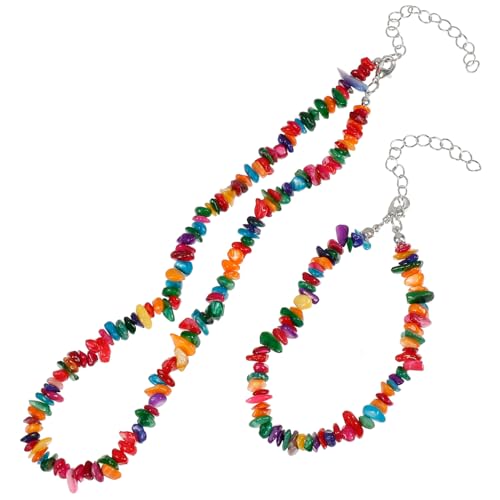 TOVINANNA Strand Schmuckset für Mädchen Naturstein Halskette und Armband Elegantes Design Hautfreundliche Materialien für Sommer TOVINANNA Strand Schmuckset für Mädchen Naturstein Halskette und Armband Elegantes Design Hautfreundliche Materialien für Sommer von TOVINANNA