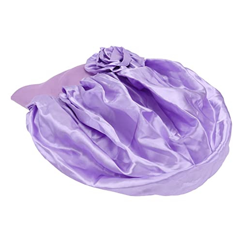 TOVINANNA Satin Haarpflegehaube Für Damen Verstellbares Band Schlafhaube Mit Breiter Krempe Haarhaube Für Baden Bequeme Und Haltbare Schlafhaube Für Frauen von TOVINANNA