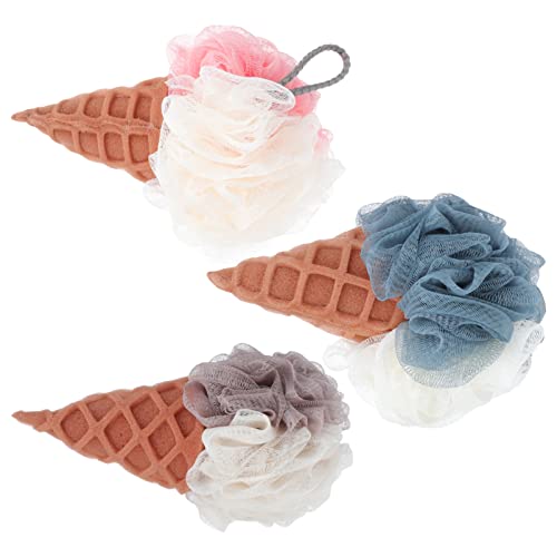 TOVINANNA 1Stk Badekugel Bar Peeling-Seife schrubben Badeschwamm für Eiscreme Hocker Dusche exfoliating sponge skincare schaumstoffball handtücher Körperwäscher stylische Duschkugel Sport von TOVINANNA