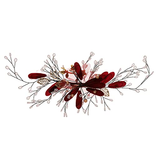 TOVINANNA 1stück Rote Blumen-haarspange Für Braut Handgefertigter Haarschmuck Für Hochzeiten Haaraccessoires Für Damen Für Chinesische Hochzeitskleider TOVINANNA 1stück Rote Blumen-haarspange Für Braut Handgefertigter Haarschmuck Für Hochzeiten Haaraccessoires Für Damen Für Chinesische Hochzeitskleider von TOVINANNA