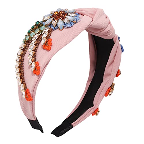 TOVINANNA Haarreif Im Retro-stil Mit Strass-verzierung Und Stickerei Für Mädchen Kopfschmuck Haarband Zum Einfachen Anbringen Für Hochzeit Verlobung Bankett Und Party von TOVINANNA