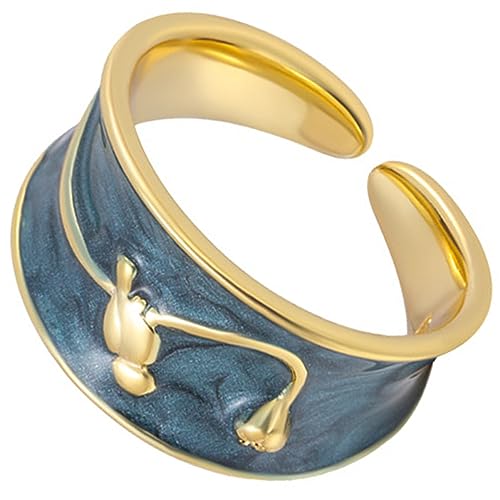 TOVINANNA Verstellbarer Emaille-ring Dainty Fingerring Für Damen Farbenfrohe Dekoration Für Alltag Und Besondere Anlässe Leicht Und Praktisch Geschenkidee Für Frauen Und Mädchen von TOVINANNA
