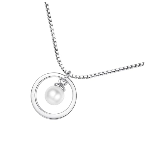 TOVINANNA Schlichte Halskette Für Frauen Aus Silber Stylische Kette Als Frauenschmuck Mit Charm Anhänger Für Anlässe von TOVINANNA
