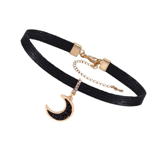 TOVINANNA Temperament Kurz Schwarz Mond Choker Stilvolle Halskette Für Frauen Metall Halsketten Dekor Modische Choker Für Viele Anlässe Eleganter Halsschmuck Für Damen TOVINANNA Temperament Kurz Schwarz Mond Choker Stilvolle Halskette Für Frauen Metall Halsketten Dekor Modische Choker Für Viele Anlässe Eleganter Halsschmuck Für Damen von TOVINANNA